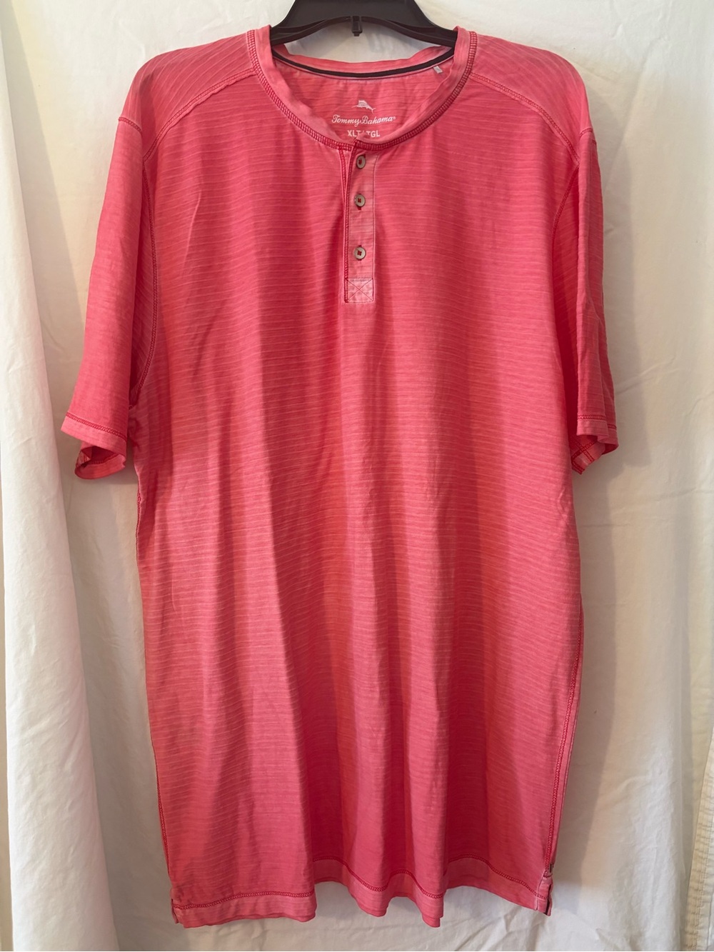Tommy Bahama Coral Henley Short-Sleeve Tee